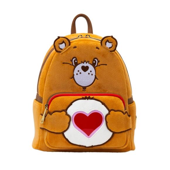 Loungefly Care Bears Tenderheart Bear Plush Cosplay Light Up Mini Backpack - Picture 1 of 5